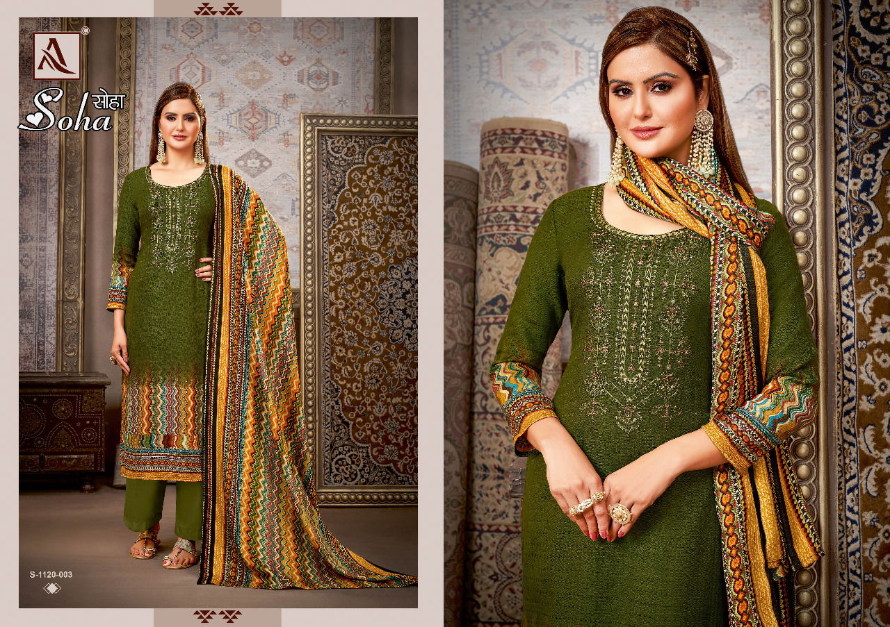 Alok Soha Pashmina  Winter Wear Wholesale Dress Material Collection